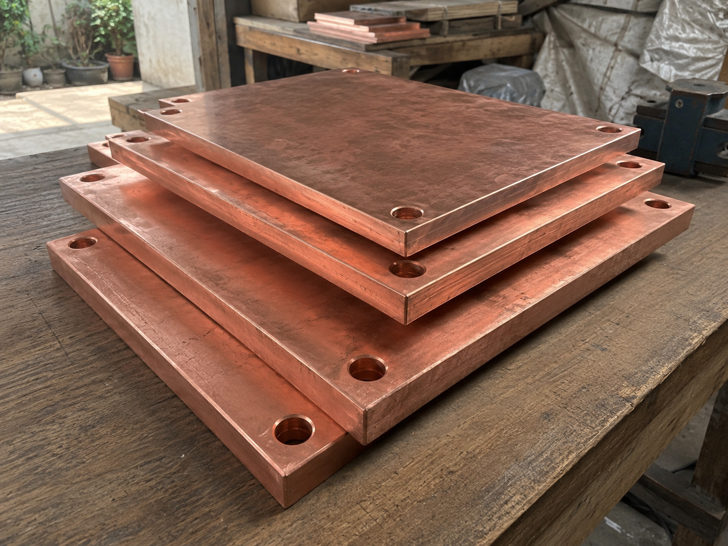 Copper & Brass Earth Plates — Large Format